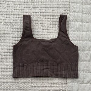Joy Lab Brown Ribbed Bralette